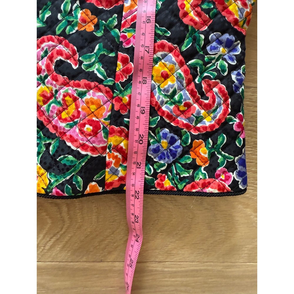 Vintage Maggy London Silk Black Quilted Jacket Boho Paisley Floral Artsy Sz 8 - Picture 5 of 5